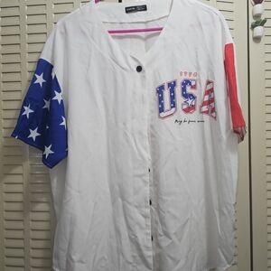 USA Flag Baseball Jersey